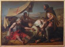 19th century picture of crusaders suffering from thirst 