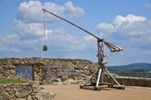 a reconstructed trebuchet