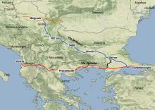 a map of the Via Egnatia